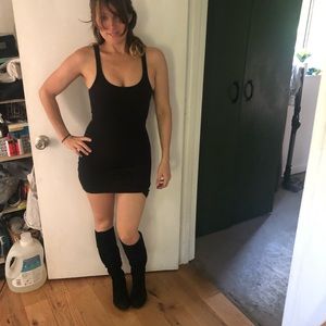 Black mini dress